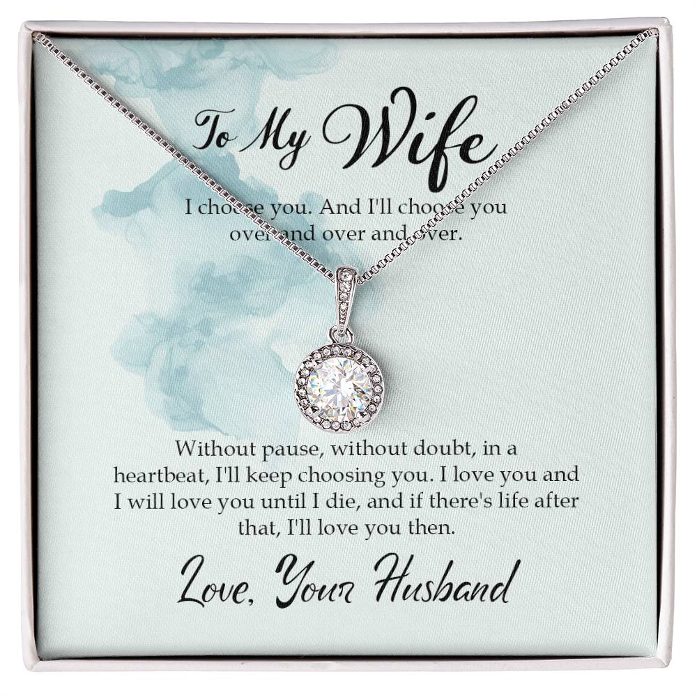 To My Wife Necklace - Emotional Husband to Wife Love Jewelry for Birthday, Valentine’s Day & Annual Celebrations - Eternal Hope Necklace
