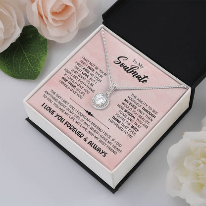 To My Soulmate Necklace - Soulmate Jewelry Gift for Valentine’s Day, Birthday & Romantic Celebrations - Eternal Hope Necklace