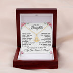 To My Daughter Necklace - Whenever you feel inadequate - Anchor Pendant Necklace Gift for Daughter