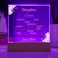 Custom Acrylic Plaque for Daughter, Unique Gift, Heartfelt Keepsake, To My Beautiful Daughter