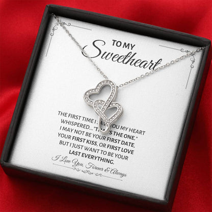 To My Sweetheart Necklace - Gift for Love on Valentine’s Day & Special Days - Heart-to-heart Pendant Necklace