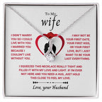 To My Wife Necklace - Touching Romantic Gift for Wife from Husband for Christmas, Anniversary & Valentine’s Day - Alluring Beauty Necklace