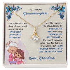 Radiant Alluring Beauty for Granddaughter, Jewelry Gift of Endless Love, Alluring Beauty Necklace, To My Beautiful Granddaughter
