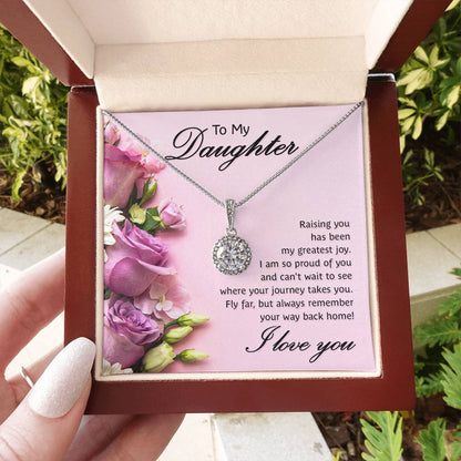 To My Daughter Necklace – Graduation Birthday Valentine’s Gift for Daughter – Eternal Hope Necklace