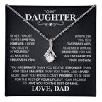 To My Daughter - Straighten Your Crown - Alluring Beauty Necklace Gift from Dad