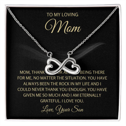 To My Loving Mom - Mom Gift from Son - I Love You - Endless Love Necklace