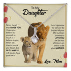 To My Daughter Necklace - Special Gift from Mom for Birthday, Christmas & Proud Mom Moments - Alluring Beauty Necklace