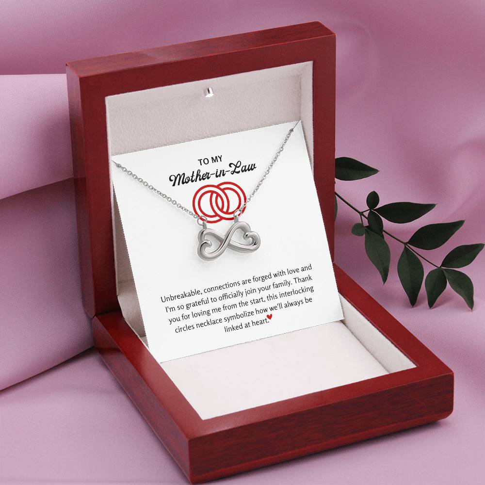 To My Mother in Law - We'll always be linked at heart - Endless Love Necklace