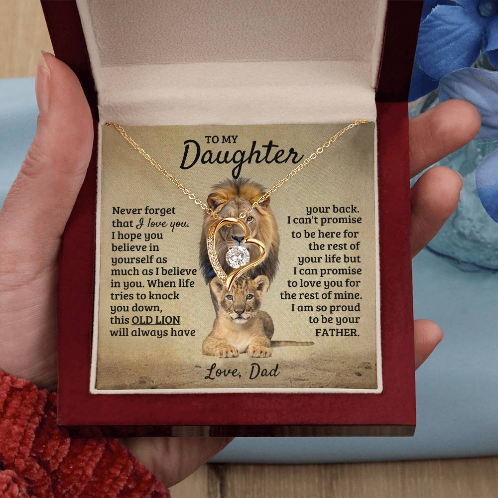 To My Daughter Necklace - I am so proud to be your father - Daughter Gift from Dad - Forever Love Necklace