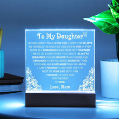 To My Beautiful Daughter - Acrylic Heart Gift, Elegant Keepsake, Special Memory