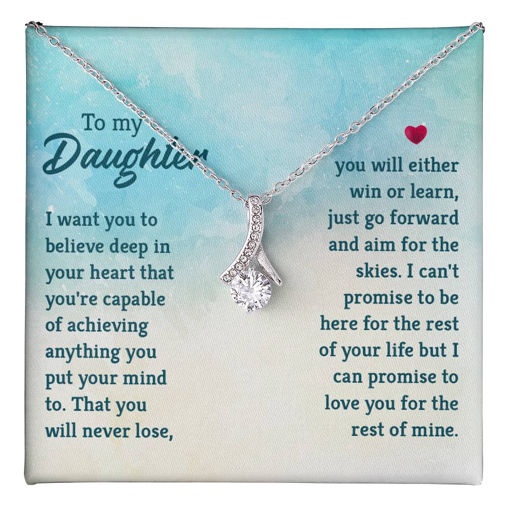 To My Daughter Necklace – Holiday Gift for Daughter Graduation – Alluring Beauty Necklace