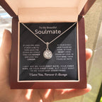 To My Beautiful Soulmate Necklace - Soulmate Gift for Her for Christmas & Everyday Love - Eternal Hope Necklace
