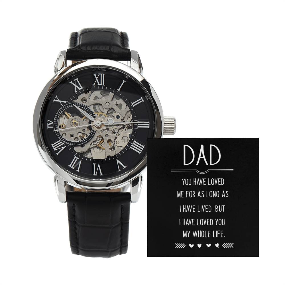 Gift for Dad - You Have Loved Me - Men's Openwork Watch
