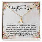 To My Beautiful Daughter In Law - Alluring Beauty Necklace - Gift for Bonus Daughter