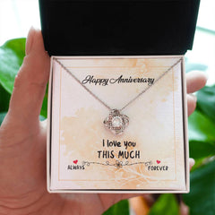 Anniversary Necklace, Elegant Gift for Her, Celebrate Love, Precious Moments & Your Beautiful Story, Happy Anniversary