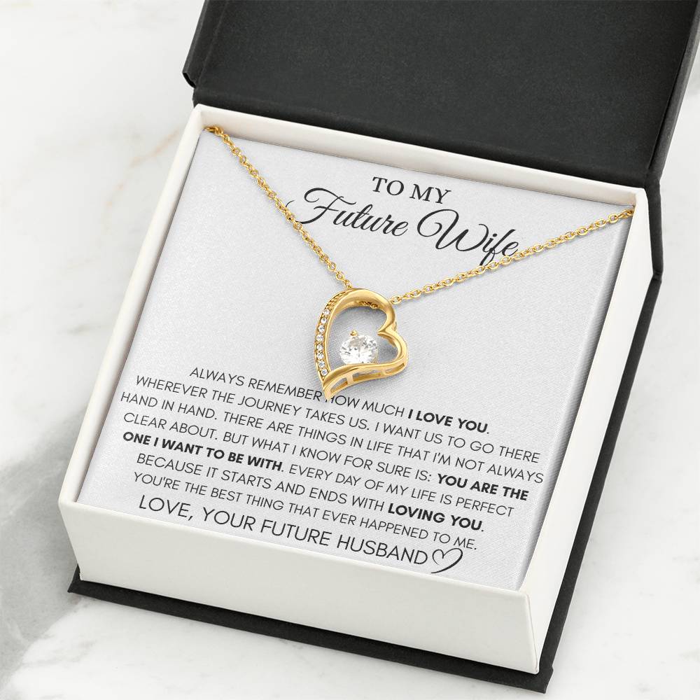 Future Wife Gift - Beautiful Necklace for Girlfriend for Birthday, Christmas & Romantic Moments - Forever Love Necklace