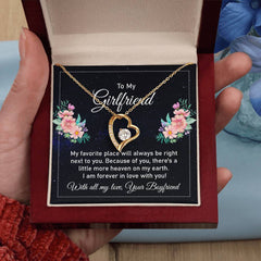 Elegant Heart Necklace For Women, Stylish Jewelry Gift, Meaningful Symbol Of Love, To My Girlfriend