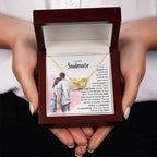 To My Soulmate Necklace - Perfect Gift for Romantic Celebrations & Appreciation Days - Interlocking Hearts Necklace