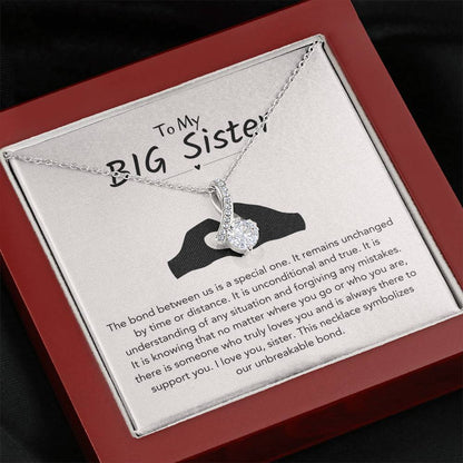 To My Big Sister Necklace - The bond between us is a special one - Gift for Big Sister - Alluring Beauty Necklace