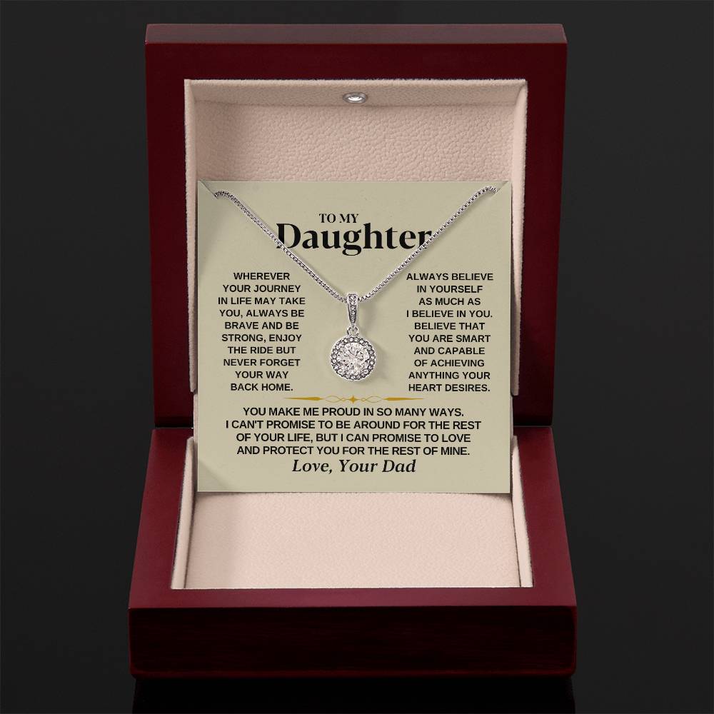 To My Beautiful Daughter Necklace - I Believe In You - Present for Daughter from Dad - Eternal Hope Necklace