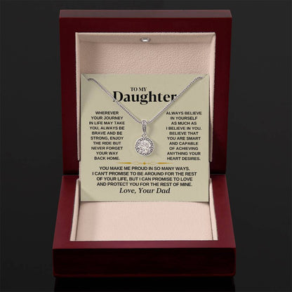 To My Beautiful Daughter Necklace - I Believe In You - Present for Daughter from Dad - Eternal Hope Necklace