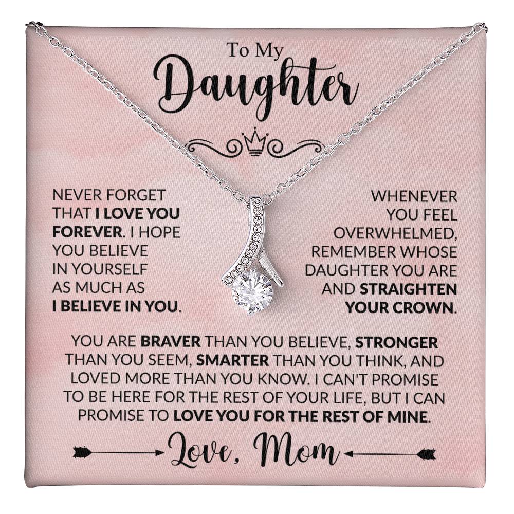Gift for Daughter from Mom - Straighten Your Crown - Alluring Beauty Necklace