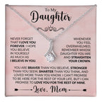 Gift for Daughter from Mom - Straighten Your Crown - Alluring Beauty Necklace