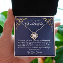Granddaughter Heart Necklace Gift, Birthday, Graduation & Christmas, To My Beautiful Granddaughter