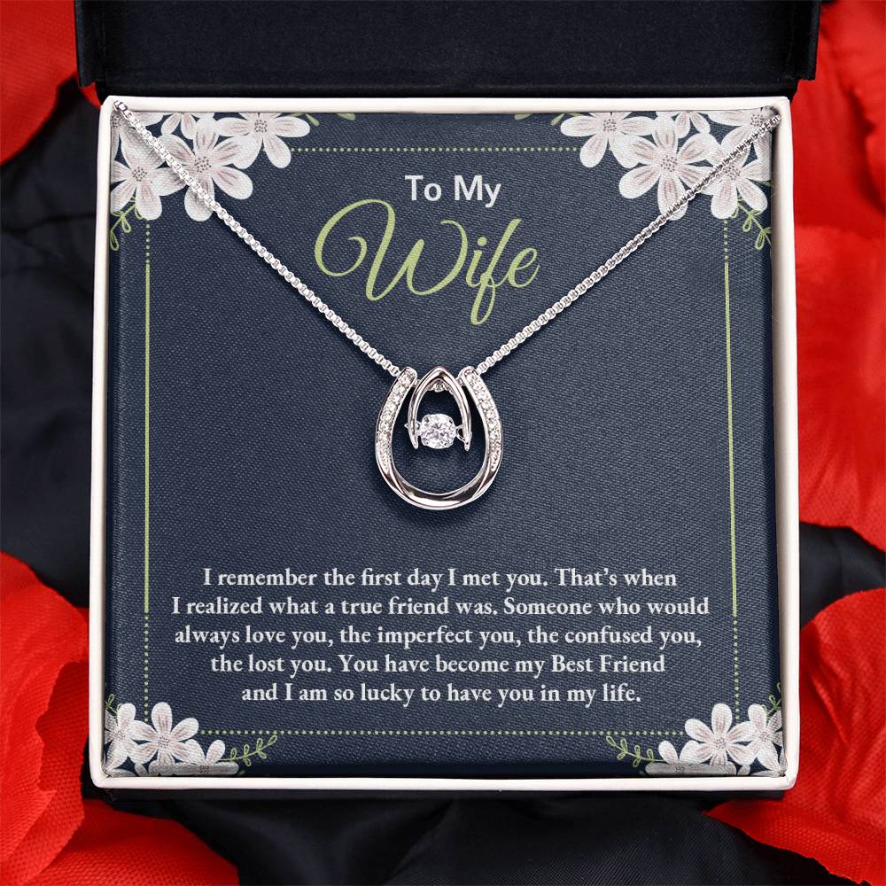 Wife Jewelry Gift from Husband - Sweet Romantic Gift for Valentine’s Day - Lucky In Love Necklace