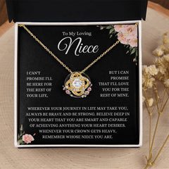 Meaningful Necklace for Niece, Sentimental Jewelry Keepsake Gift, To My Loving Niece