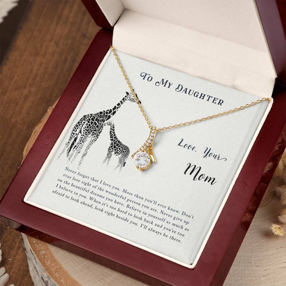 To My Daughter Necklace – Mom’s Choice for Daughter Birthday Graduation – Alluring Beauty Necklace