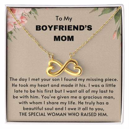 To My Boyfriend's Mom - The day I met your son I found my missing piece- Endless Love Necklace