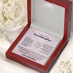 To My Granddaughter Necklace – Holiday Graduation Gift for Granddaughter from Grandma – Love Knot Necklace