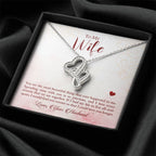 Gift for Wife from Husband - Sentimental Jewelry for Anniversary & Valentine’s Day - Heart-to-heart Pendant Necklace