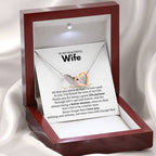 To My Wife Necklace - Loving Gift from Husband for Valentine’s Day, Birthday & Anniversary - Interlocking Hearts Necklace