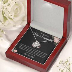 Stepdaughter Necklace Gift, Heartfelt Jewelry with Loving Message Card, To My Loving Stepdaughter