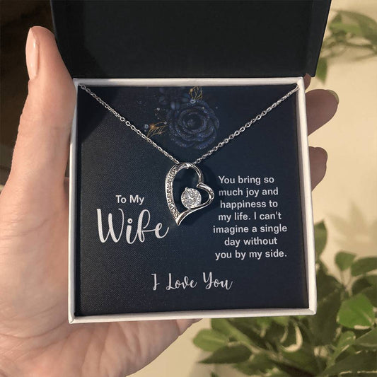 Emotional Wife Gift - Loving Jewelry from Husband for Birthday, Valentine’s Day & Anniversary - Forever Love Necklace