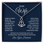 Gift for Wife from Husband - Sentimental Jewelry for Anniversary & Valentine’s Day - Anchor Pendant Necklace