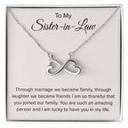 To My Sister In Law - Through Marriage We Become Family - Sister In Law Gift - Endless Love Necklace