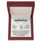 To My Granddaughter Necklace – Graduation & Birthday Gift from Grandma – Crown Pendant Necklace