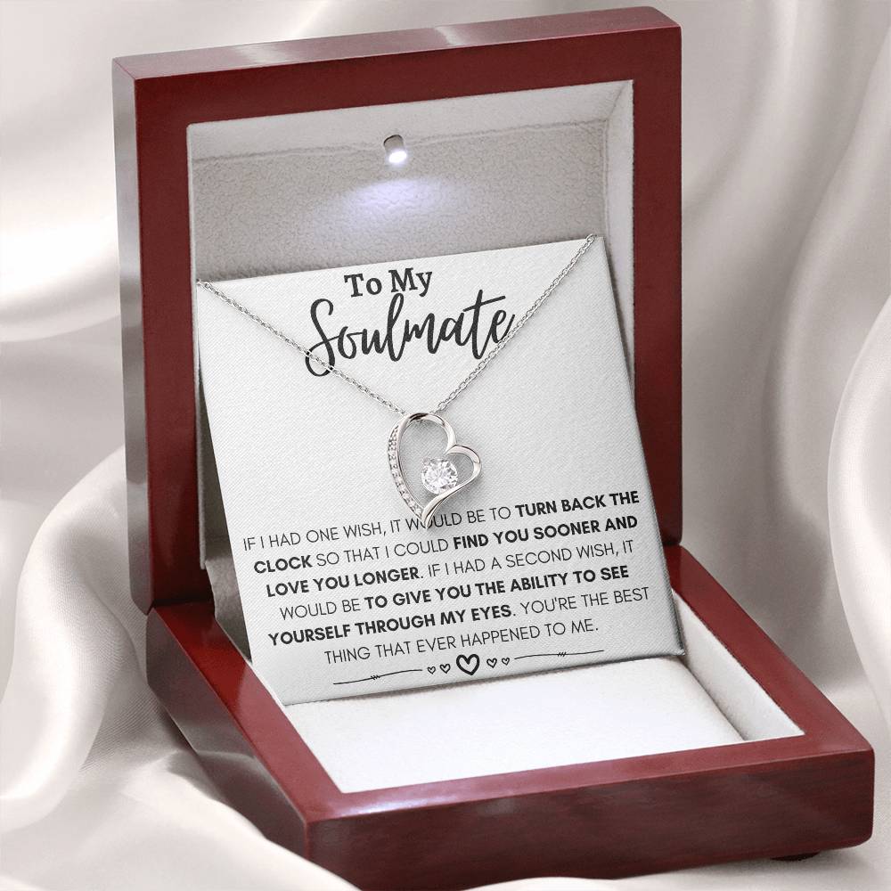 To My Soulmate Necklace - Soulmate Jewelry for Valentine’s Day & Gifts for Her - Forever Love Necklace
