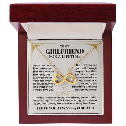 To My Girlfriend Necklace - Soulmate Jewelry Gift for Valentine’s Day, Birthday - Endless Love Necklace