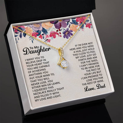To My Daughter Necklace – Graduation & Xmas Gift from Dad – Alluring Beauty Necklace