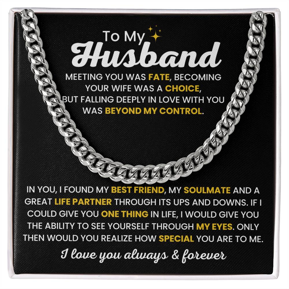 Jewelry Gift for Husband from Wife - Meeting you was fate - Birthday & Valentine’s Day for Him