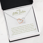 To My Little Sister - A sister is more than a forever friend - Little Sister Gift - Interlocking Hearts Necklace