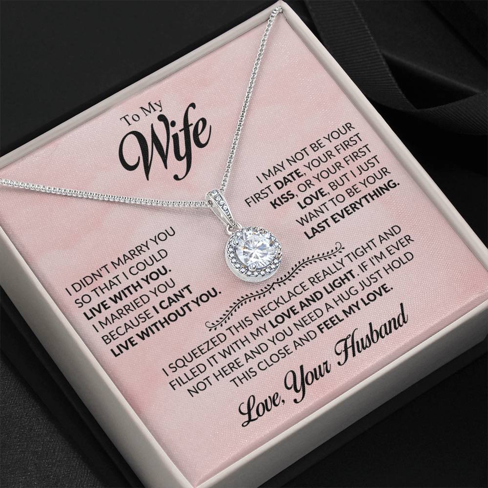 To My Wife Necklace - Sweetest Gift for Wife from Husband for Valentine’s Day, Anniversary & Birthday Joy - Eternal Hope Necklace