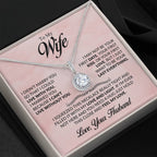 To My Wife Necklace - Sweetest Gift for Wife from Husband for Valentine’s Day, Anniversary & Birthday Joy - Eternal Hope Necklace