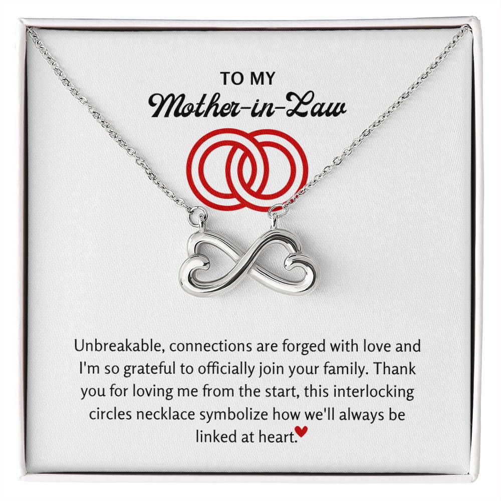 To My Mother in Law - We'll always be linked at heart - Endless Love Necklace