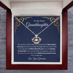 To My Granddaughter Necklace – Jewelry for Granddaughter’s Graduation & Birthday from Grandma – Crown Pendant Necklace