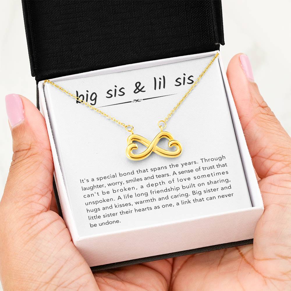 Big Sis & Lil Sis Necklace Gift for Sisters - Endless Love Necklace